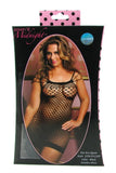 Black Seductress Fishnet Dress in OSXL