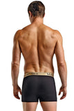 Black Rib Knit Panel Boxers in S