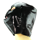 Fetish Fantasy Wet Look 3-Hole Hood Small in Black