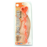 Bum Buddies Silicone Swirl Anal Beads in Orange