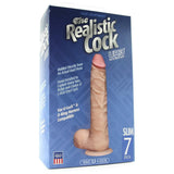 The Realistic 7 Inch Slim UR3 Vac-U-Lock Cock in White