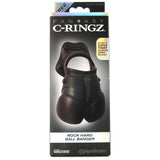 Rock Hard Ball Banger Silicone Ring in Black