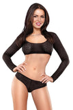 Party Girl Crop Top, Boy Short & Leg Warmer Set in S/M