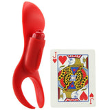 Spork Multi-Use Vibrating Silicone Pleasure Tool in Red