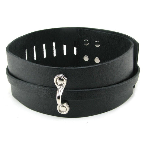 Bondage Basics Leather Collar in Black