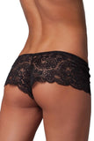 Black Lace Booty Shorts in OSXL