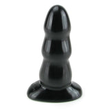 Triple Ripple Medium Butt Plug in Black