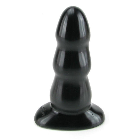 Triple Ripple Medium Butt Plug in Black