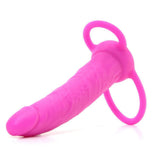 Silicone Love Rider Dual Penetrator in Pink