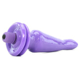 Neon Vibrating Butt Plug in Purple
