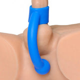 Silicone Shaft Ring with Flexible Beaded Anal Arm