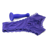 Love Rider Hipster Harness with Silicone Probe in Purple