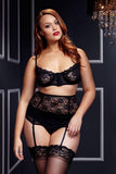 Lacy Bra, Cincher and Panty Set in OSXL