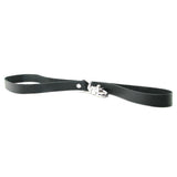 Bound Leather Leash in Black