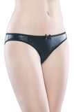 Wet Look Crotchless Panty in OS