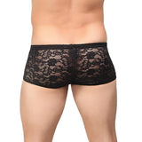 Black Stretch Lace Mini Short in M
