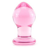 Crystal Premium Glass Small Butt Plug in Pink