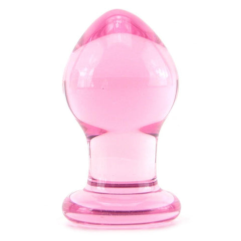 Crystal Premium Glass Small Butt Plug in Pink