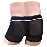 Apollo Black Mesh Boxer with C-Ring in M/L