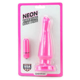 Neon Vibrating Butt Plug in Pink