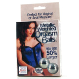 Metallic Weighted Orgasm Balls in Silver