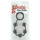 Sinful Silicone Anal Beads in Black