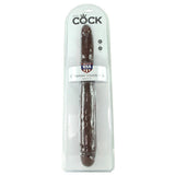 King Cock 16" Tapered Double Dildo in Brown