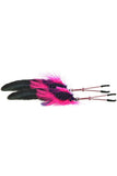 Multicolor Feathered Pink Tweezer Clamps