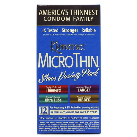 MicroThin Sheer Condom Variety Pack in 12 Pack