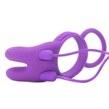 Twin Teazer Vibrating Rabbit Cock Ring in Purple