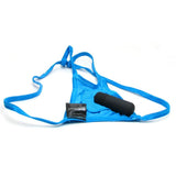 Neon Vibrating Panty & Pasties Set in Blue