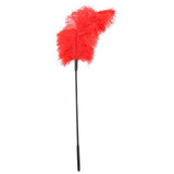 Ostrich Feather Body Tickler in Red