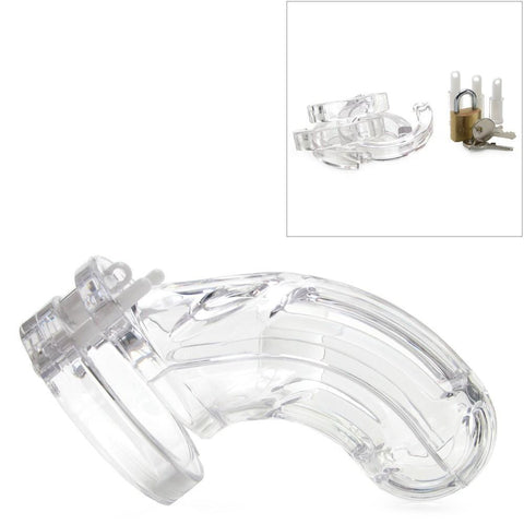 The Curve Male Chastity Device Clear in 3 3/4 Inch