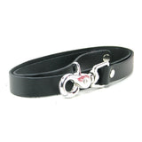 Bound Leather Leash in Black