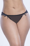 Black Lace Back Crotchless Panty in 3X/4X