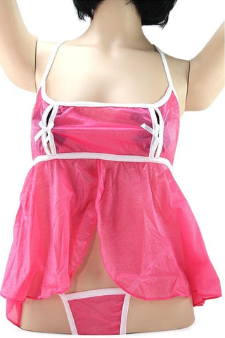 Decadence Peek-A-Boo Babydoll with Thong in OS