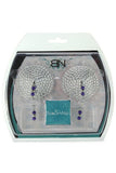 Round Crystal Nipple Covers with Anodized Beads in Silver
