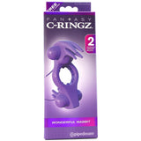 Wonderful Wabbit Dual Tickler Cock Ring in Purple