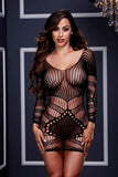 Longsleeve Lace Mini Dress in OS