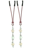 Pink Tweezer Clamps with Pink Beaded Tassels