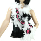 Bride To Be Flashing Boa in White
