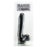Basix 12 Inch Suction Base Dildo in Black