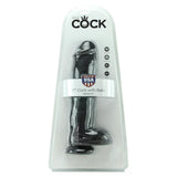 King Cock 11" Cock with Balls in Black