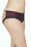 Cage Back Lace Overlay Panty in 1X/2X