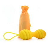 Twistty Silicone Duo Balls in Yellow