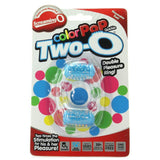 Color Pop Quickie Two-O Double Pleasure Cock Ring in Blue