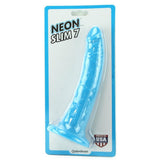 Neon Slim 7 Dildo in Blue