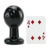 Round Butt Plug Large in Black