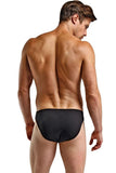 Black Rib Knit Men's Brief in XL