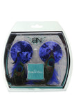 Round Sequin Nipple Covers wtih Peacock Feathers in Blue